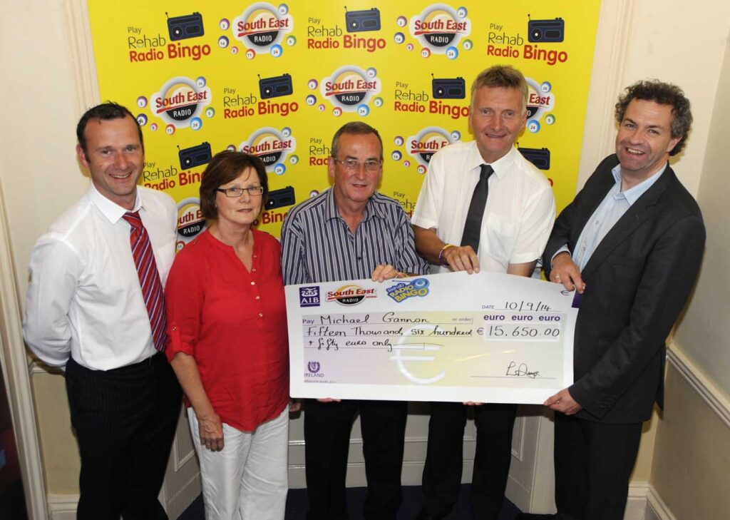 Congratulations to our Rehab Radio Jackpot winner Michael Gannon from New Ross who collected his cheque for €15,650 (picture taken by Jim Campbell) - click here to view our full gallery